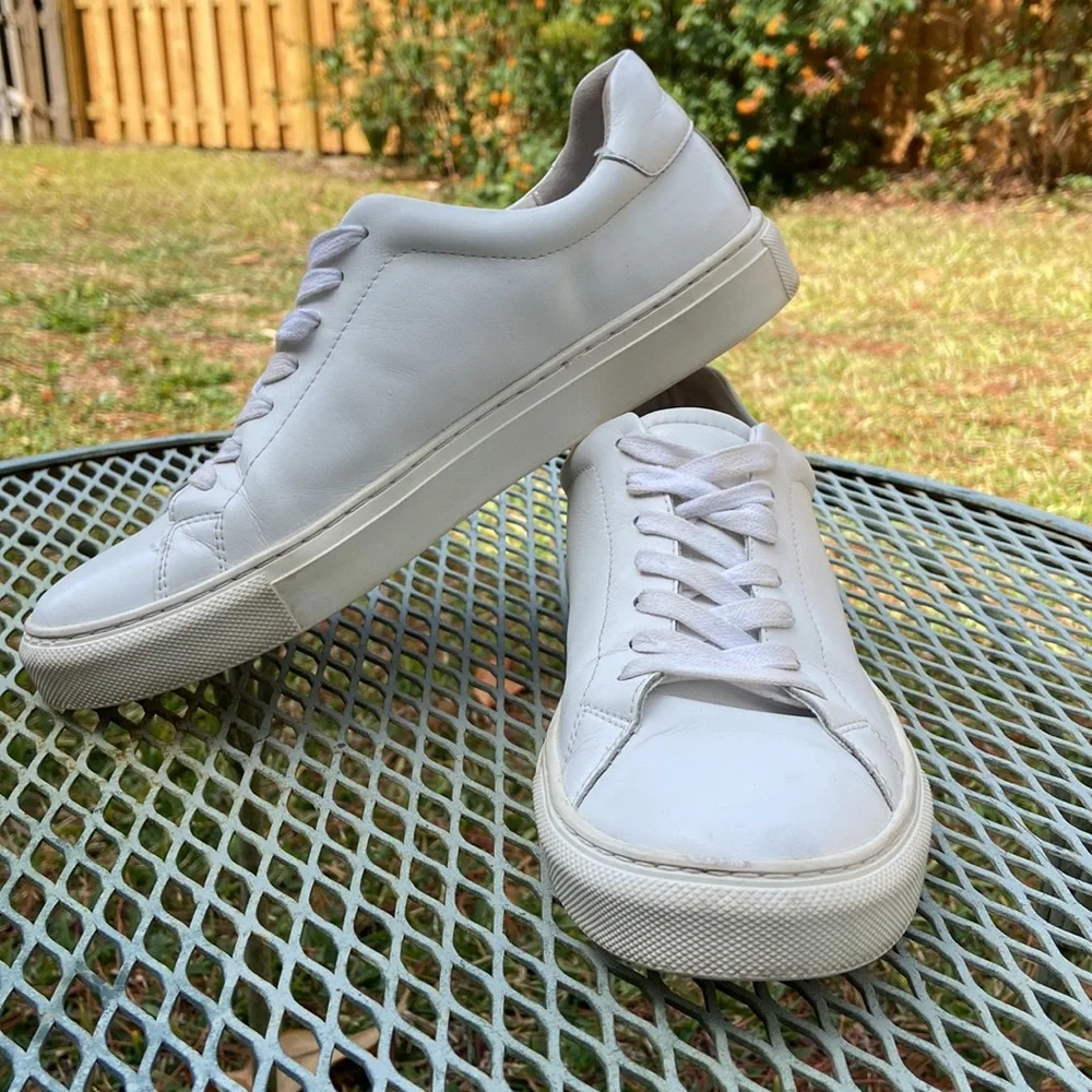 White Sneakers Leather Lace Up classic   Good Quality Timeless Casual St… - Picture 11 of 11